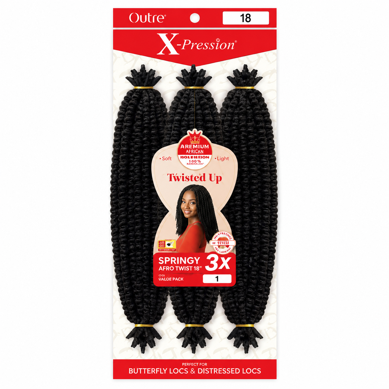 X – Pression Twisted Up – Springy Afro Twist 16\"