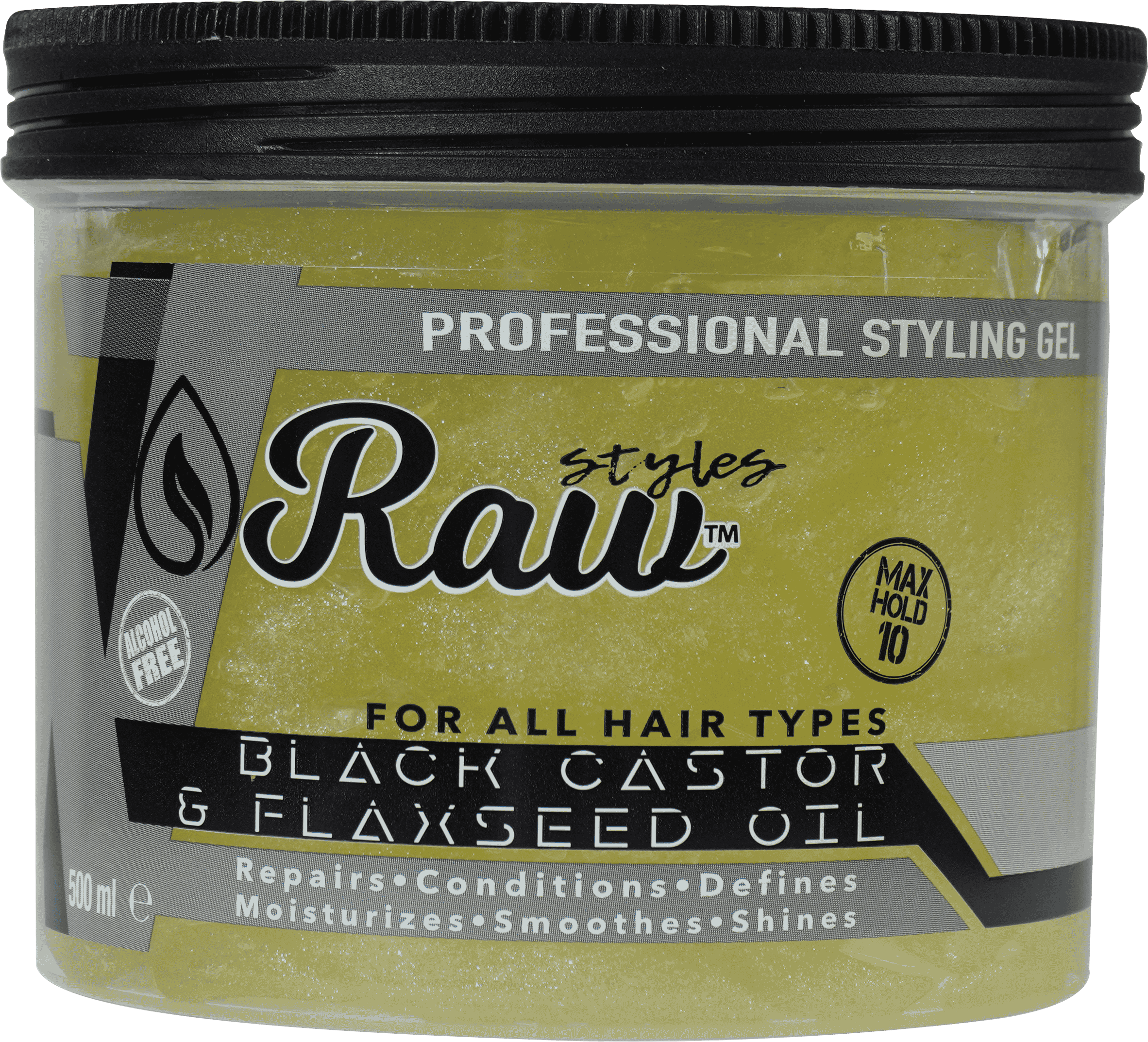 Raw Black Castor & Flaxseed Oil Gel 500 ml