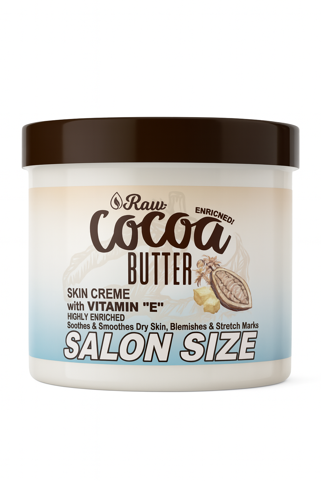 Raw Cocoa Butter with Vitamin E 28 oz