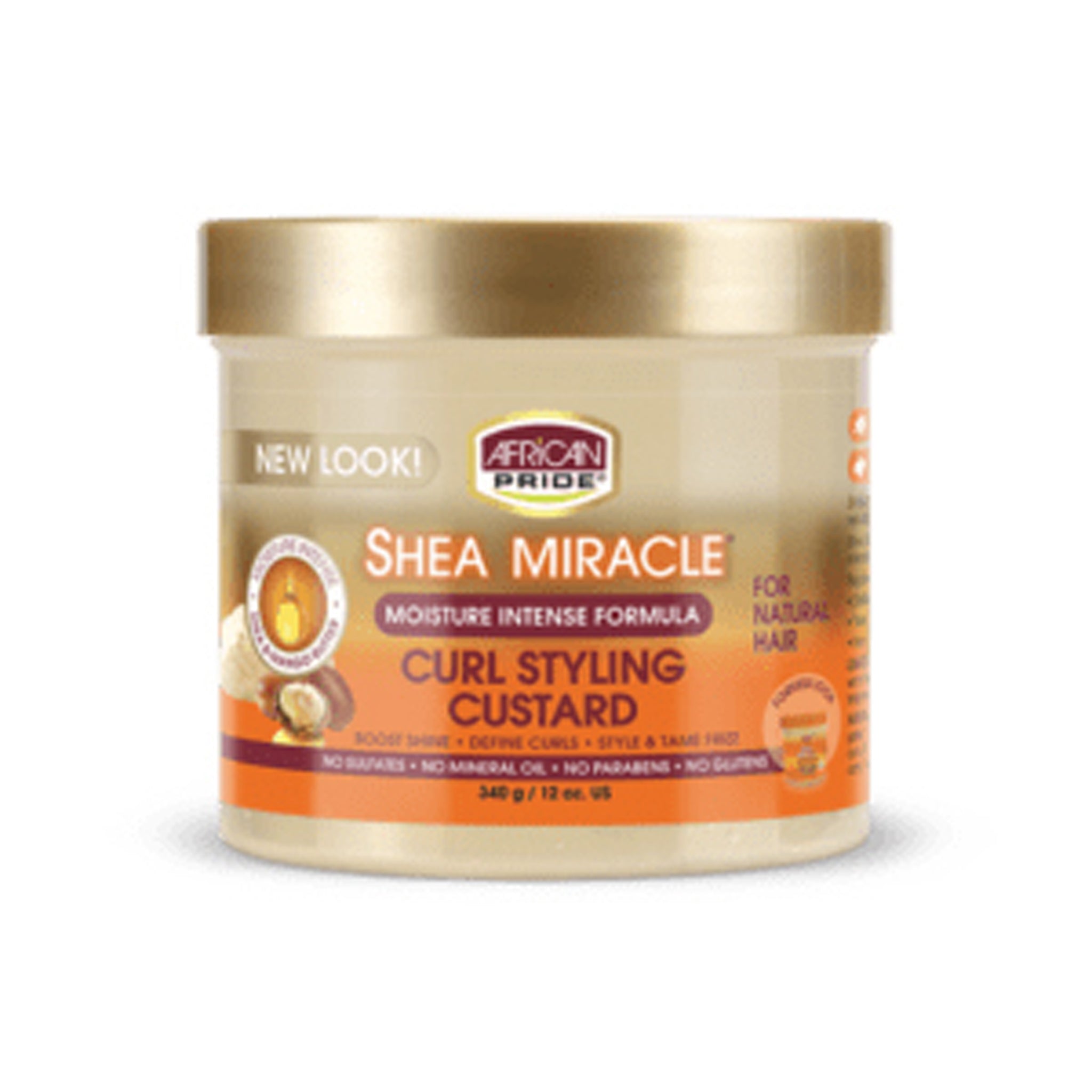 African Pride Shea Butter Curl Styling Custard 12 Oz.