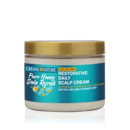 Creme of Nature Pure Honey Scalp Refresh Cooling Mint Restorative Daily Scalp Cream 4.7 oz