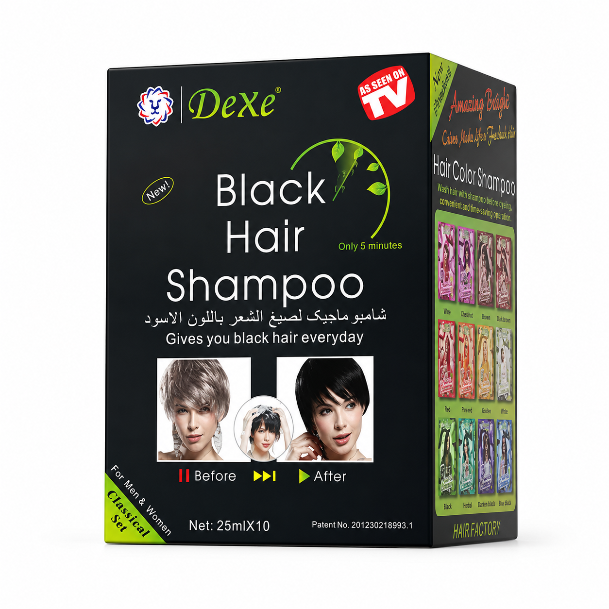 Dexe Black Hair Shampoo Classic 25ml – 10 Sachets