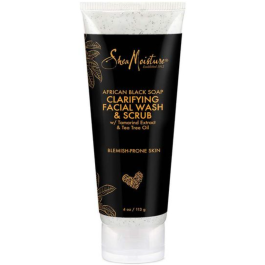 Shea Moisture African Black Soap Clarifying Facial Wash & Scrub 113 g
