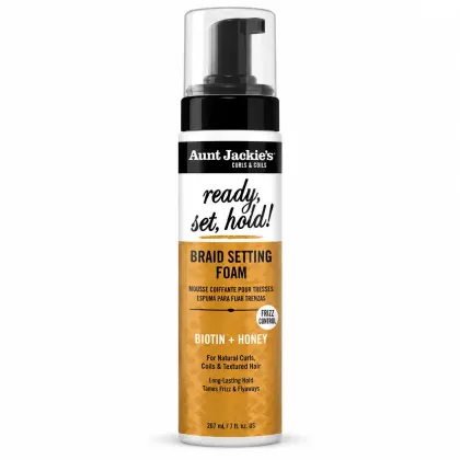 Aunt Jackie's Biotin + Honey Ready Set, Hold! Braid Setting Foam 251 ml