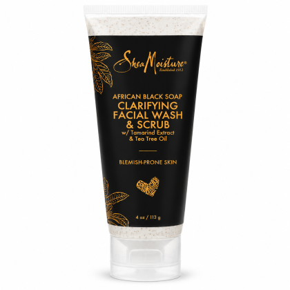 Shea Moisture African Black Soap Clarifying Facial Wash & Scrub 113 g