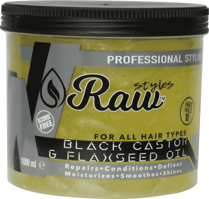 Raw Black Castor & Flaxseed Oil Gel 1000 ml